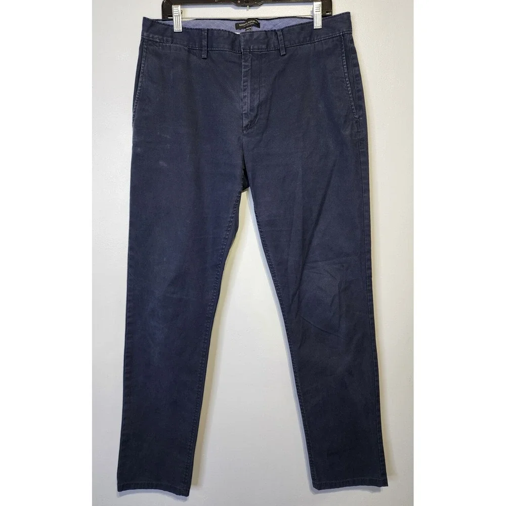 Banana Republic Mans Size 34x33 Fulton Chino Pants‎ Dark Blue Tag 34x34